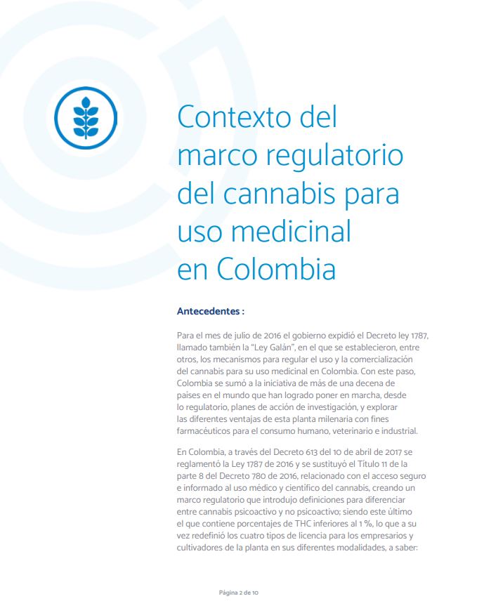 Contexto del marco regulatorio del Cannabis para uso medicinal