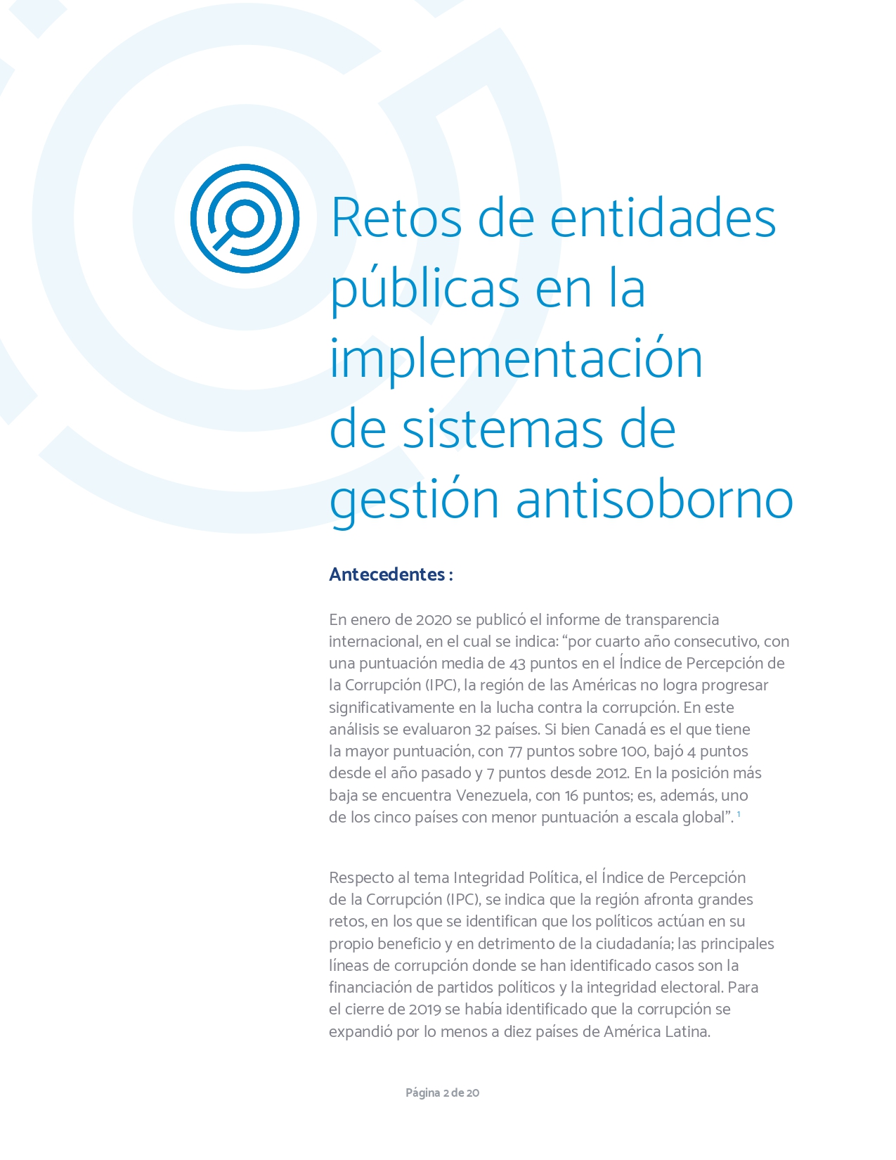 Retos de entidades  públicas en la  implementación  de sistemas de  gestión antisoborno