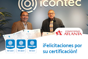 Certificaciones ICONTEC a confecciones Atlanta | ICONTEC