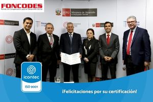 Certificación FONCODES ISO 9001