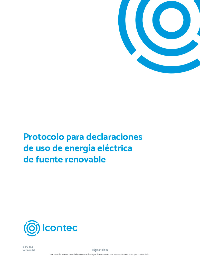 Protocolo uso de energía eléctrica