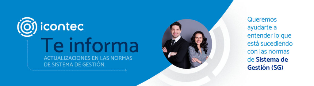 Banner Normas de sistema de gestión, dos personas apoyadas en el hombro